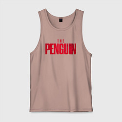 Майка мужская хлопок The penguin logo, цвет: пыльно-розовый