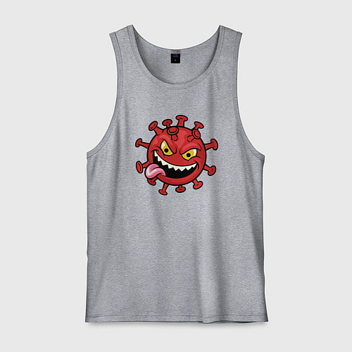 Мужская майка Забавный вирус / Меланж – фото 1