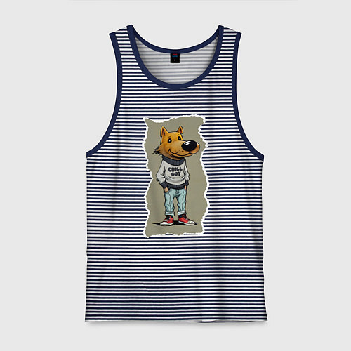 Мужская майка Чилловый пацык / Синяя тельняшка – фото 1