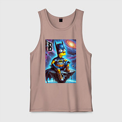 Майка мужская хлопок Batbart - ai art fantasy, цвет: пыльно-розовый