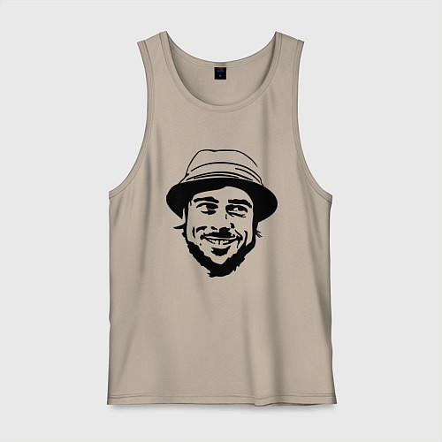 Мужская майка Brad Pitt - gypsy / Миндальный – фото 1