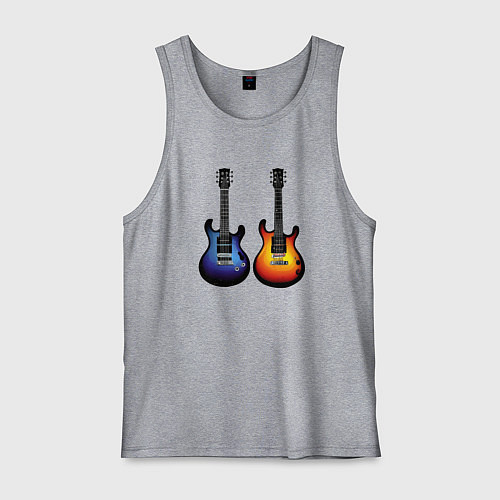 Мужская майка Яркие гитары / Меланж – фото 1