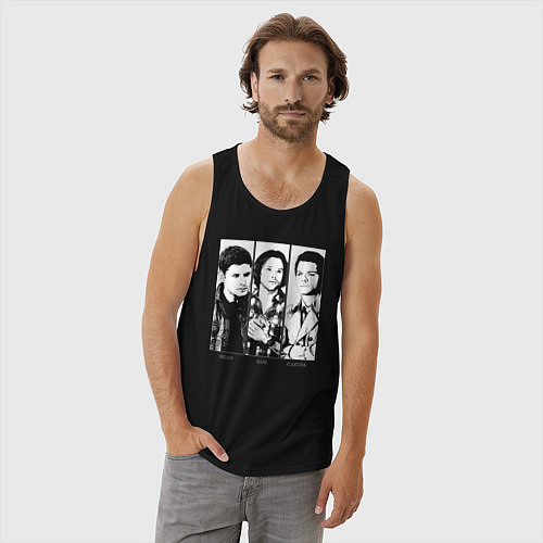 Мужская майка Винчестеры трио чб / Черный – фото 3