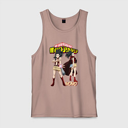 Майка мужская хлопок Моя геройская академия Момо, цвет: пыльно-розовый