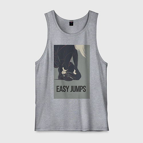 Мужская майка Easy jumps in boots / Меланж – фото 1