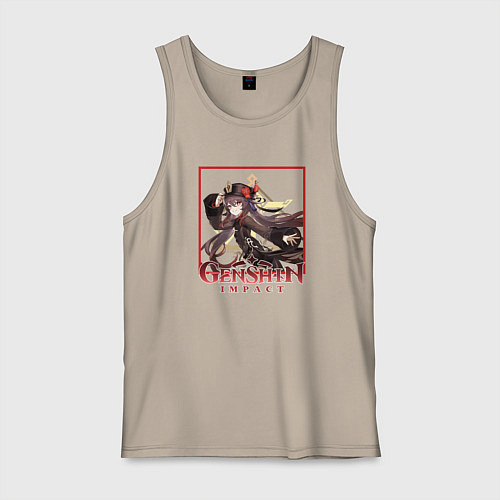 Мужская майка Хозяйка бюро Ху Тао / Миндальный – фото 1