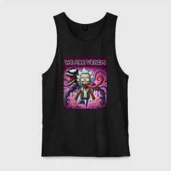 Майка мужская хлопок Venom possessed Rick, цвет: черный