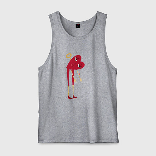 Мужская майка Сердечко-мальчик / Меланж – фото 1