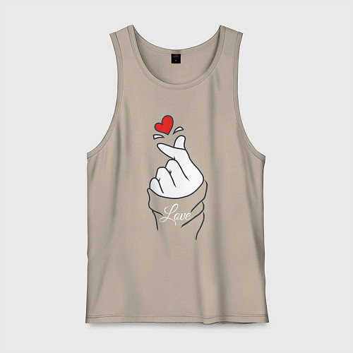 Мужская майка Знак любви и внимания / Миндальный – фото 1