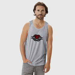 Майка мужская хлопок Сердечный узел, цвет: меланж — фото 2