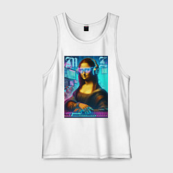 Майка мужская хлопок Gioconda - cyberpunk, цвет: белый