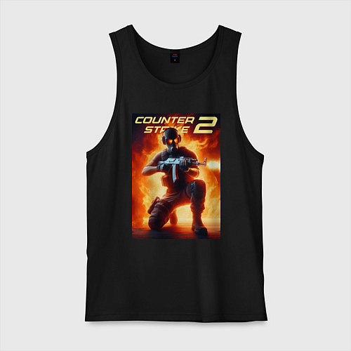 Мужская майка Counter Strike 2 - gamer / Черный – фото 1