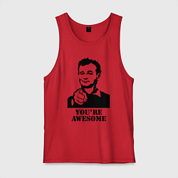 Майка мужская хлопок Билл Мюррей - ты потрясен, цвет: красный