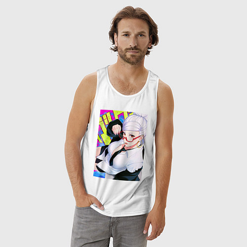 Мужская майка Дандадан: Бабка Момо / Белый – фото 3