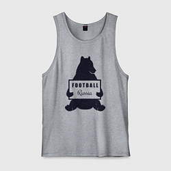 Майка мужская хлопок Bear football, цвет: меланж