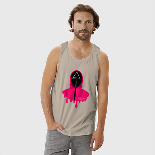 Мужская майка Розовый надзиратель / Миндальный – фото 3