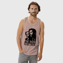 Майка мужская хлопок Fox and Dana, цвет: пыльно-розовый — фото 2