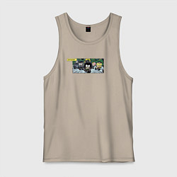 Майка мужская хлопок Герои арт Южный парк, цвет: миндальный