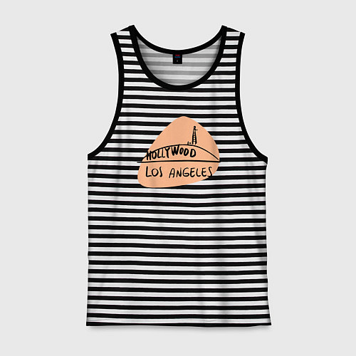 Мужская майка Hollywood Los Angeles / Черная тельняшка – фото 1