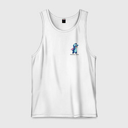 Майка мужская хлопок Стич тронула меня, цвет: белый