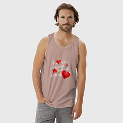 Майка мужская хлопок Ты мой кайф, цвет: пыльно-розовый — фото 2