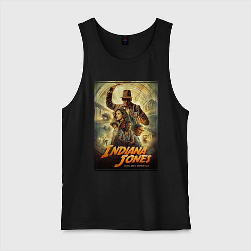 Мужская майка Indiana Jones and the dial of destiny / Черный – фото 1