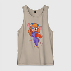 Майка мужская хлопок Rescue rangers - Gadget Hackwrench, цвет: миндальный