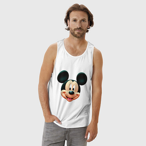 Мужская майка Mickey mouse head / Белый – фото 3