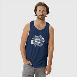 Майка мужская хлопок Hollywood, цвет: тёмно-синий — фото 2