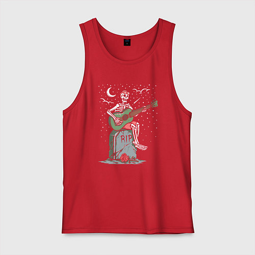 Мужская майка Мелодия на кладбище / Красный – фото 1