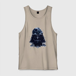 Майка мужская хлопок Дарт вейдер мазайка, цвет: миндальный