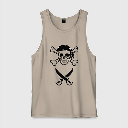 Мужская майка Пара пиратов мужчина / Миндальный – фото 1