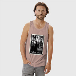 Майка мужская хлопок Joker - folie a deux meme, цвет: пыльно-розовый — фото 2