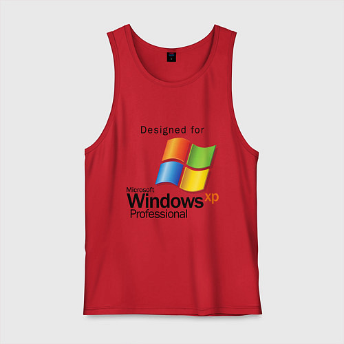 Мужская майка Предназначен для windows xp / Красный – фото 1