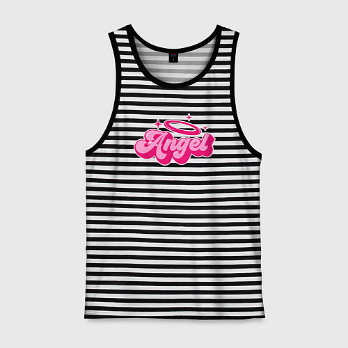 Мужская майка Angel vibe / Черная тельняшка – фото 1