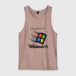 Майка мужская хлопок Предназначен для windows 98, цвет: пыльно-розовый