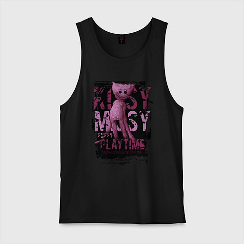 Мужская майка Кисси Мисси из Poppy Playtime / Черный – фото 1