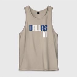 Майка мужская хлопок Dallas in, цвет: миндальный