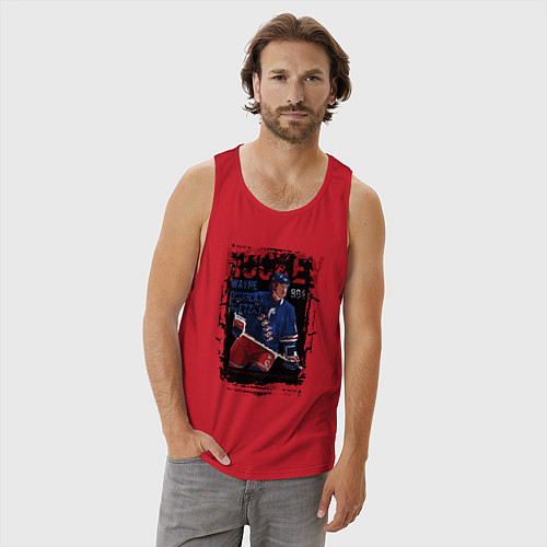 Мужская майка Лучший хоккеист Уэйн Гретски / Красный – фото 3