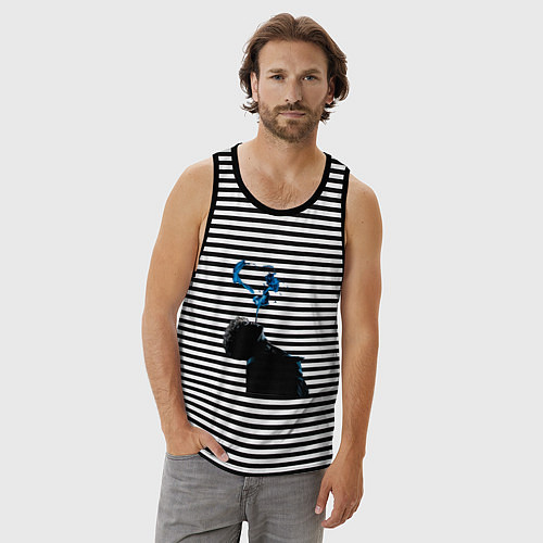 Мужская майка Три дня дождя постер / Черная тельняшка – фото 3