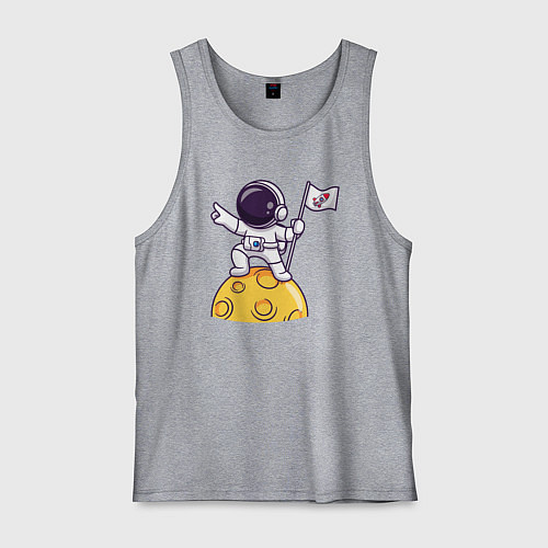Мужская майка Вперёд в космос / Меланж – фото 1