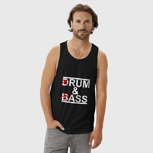 Мужская майка Drum and bass black / Черный – фото 3