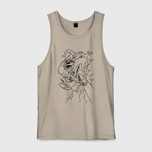 Мужская майка Земляной червяк Джим стреляет / Миндальный – фото 1