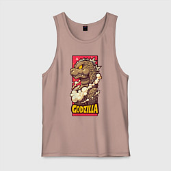 Майка мужская хлопок Pink godzilla, цвет: пыльно-розовый
