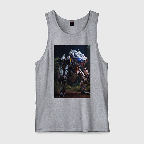 Мужская майка Робот в стиле Horizon / Меланж – фото 1