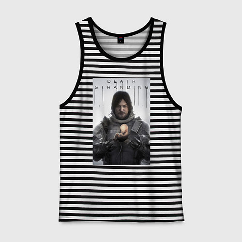 Мужская майка Death Stranding - Norman Reedus / Черная тельняшка – фото 1