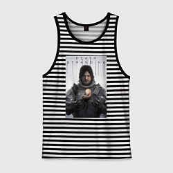 Майка мужская хлопок Death Stranding - Norman Reedus, цвет: черная тельняшка