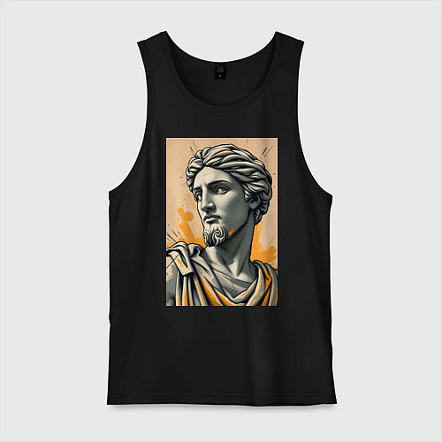 Мужская майка Арт с античным портретом / Черный – фото 1