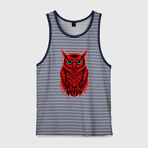 Мужская майка Сова красная / Синяя тельняшка – фото 1