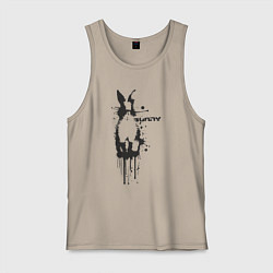 Майка мужская хлопок Banksy bunny, цвет: миндальный